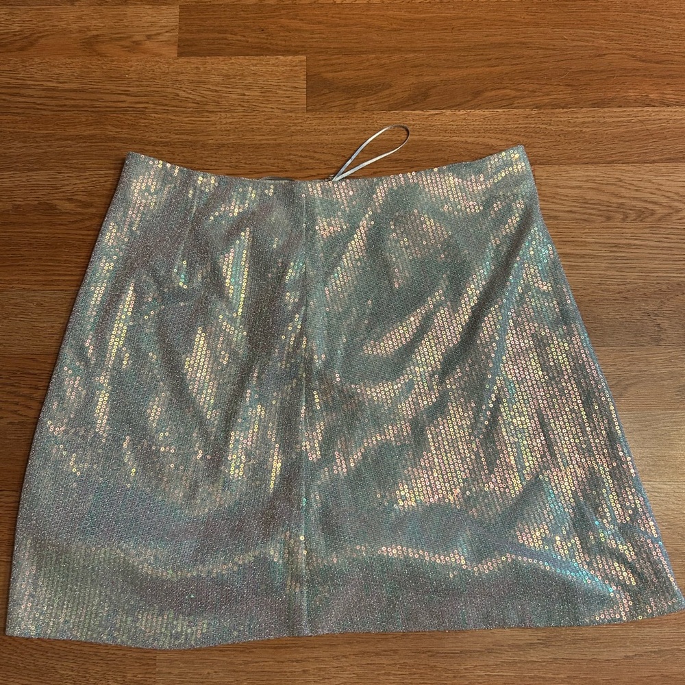 Sparkling Silver Mini Skirt